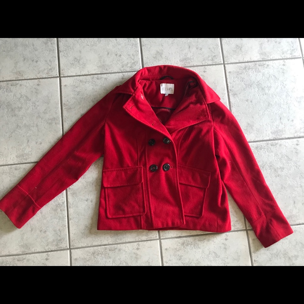 dELiA*s Red Pea Coat